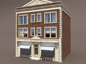 apartment building 156 low poly 3D Model