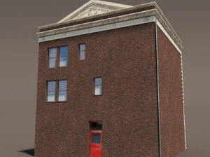 apartment building 156 low poly 3D Model