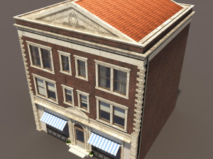 apartment building 156 low poly 3Dモデル