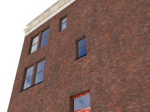 apartment building 156 low poly 3Dモデル