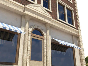 apartment building 156 low poly 3D Model