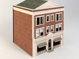 apartment building 157 low poly 3D Model