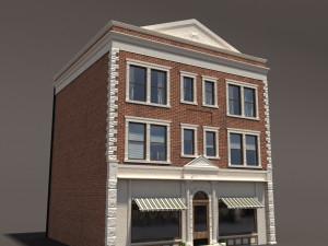 apartment building 157 low poly 3D Model