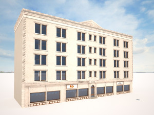 apartment building 158 low poly 3Dモデル