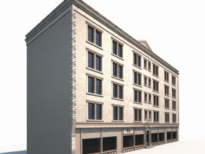 apartment building 158 low poly 3D 모델