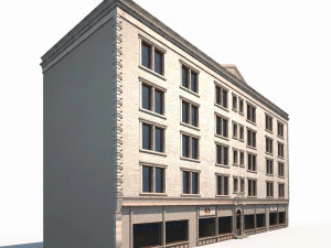 apartment building 158 low poly 3D Model