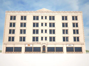 apartment building 158 low poly 3D Model