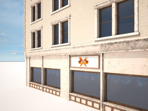 apartment building 158 low poly 3D 모델