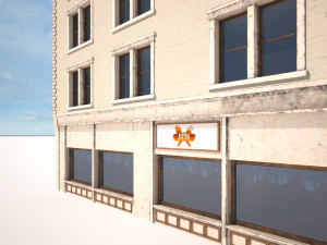 apartment building 158 low poly 3D Model