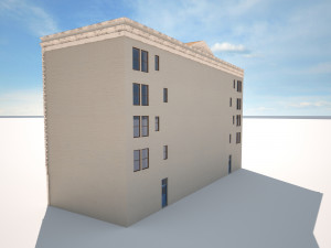 apartment building 158 low poly 3D 모델