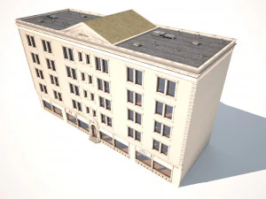 apartment building 158 low poly 3D Model