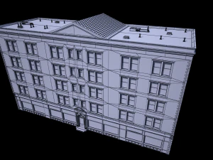 apartment building 158 low poly 3D Model