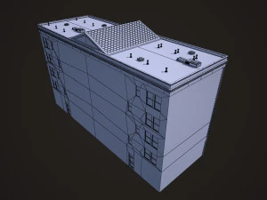 apartment building 158 low poly 3D Model