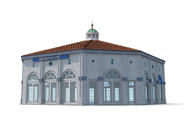 building by the sea Model 3D .c4d .max .obj .3ds .fbx .stl .blend 