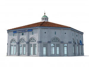 edificio in riva al mare Modello 3D