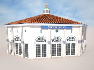 building by the sea Model 3D