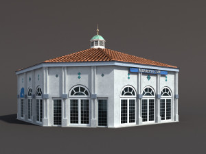 building by the sea Model 3D