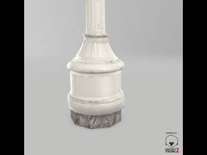 retro street lamp low poly Model 3D