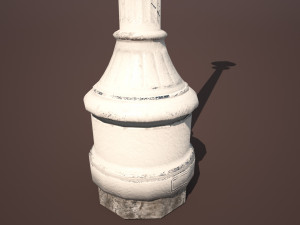 retro street lamp low poly Model 3D