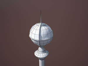 retro street lamp low poly Model 3D