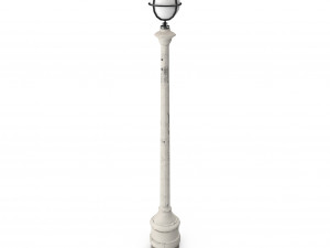 retro street lamp low poly Model 3D