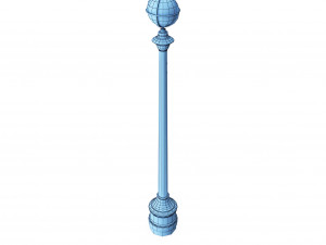 retro street lamp low poly Model 3D