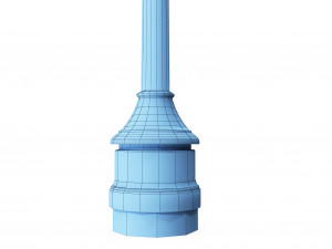 retro street lamp low poly Model 3D