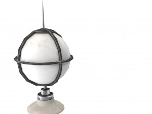 retro street lamp low poly Model 3D