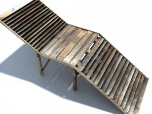 old wood stairs 3D Model