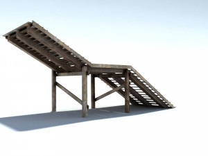 old wood stairs 3Dモデル