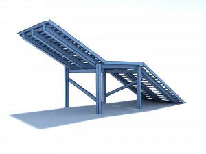 old wood stairs 3D Model