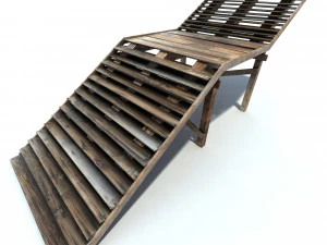 old wood stairs 3D Model