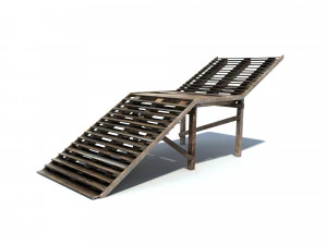 old wood stairs 3D Model