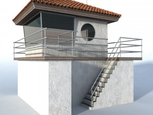 lifeguard building Modello 3D