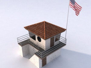 lifeguard building Modello 3D