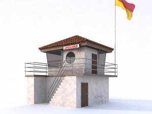 lifeguard building Modello 3D