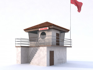 lifeguard building Modello 3D