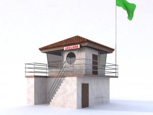 lifeguard building Modello 3D