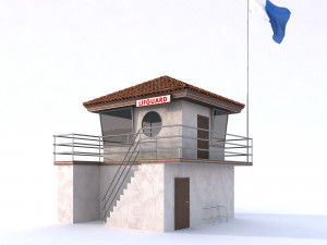 lifeguard building Modello 3D