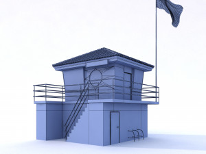 lifeguard building Modello 3D