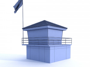 lifeguard building Modello 3D
