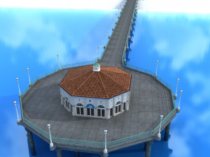 manhattan beach pier Modello 3D