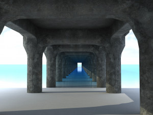 manhattan beach pier Modello 3D