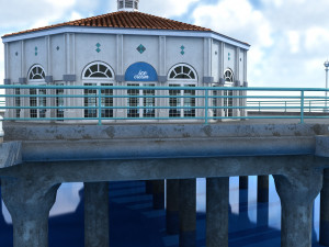 manhattan beach pier Modello 3D