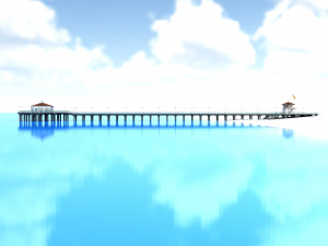 manhattan beach pier Modello 3D