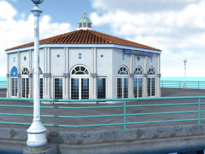 manhattan beach pier Modello 3D