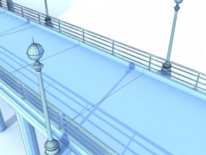 manhattan beach pier Modello 3D