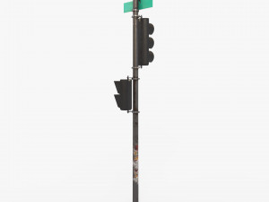 traffic light pbr textures Model 3D