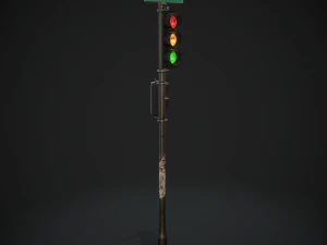 traffic light pbr textures 3D Model