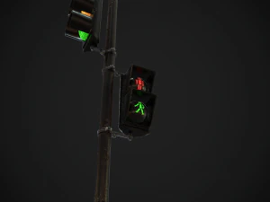 traffic light pbr textures 3D Model